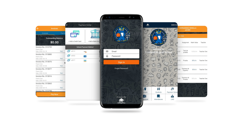 screenshot of CollegeOne Suite